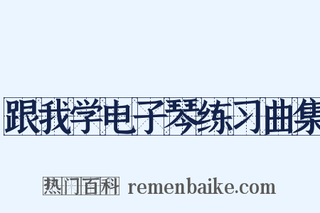 跟我学电子琴练习曲集是什么意思的图片